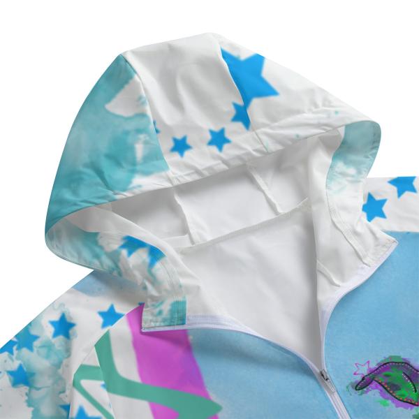 Leichte Regenjacke Fido – Popart Hundemotiv, 100 % Polyester, Unisex, Mix, Mischling, Zwergschnauzer, Schnauzer